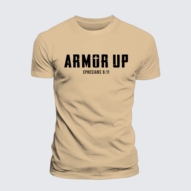 Armor Up Jesus God Christian Premium Mercerized Cotton Tee