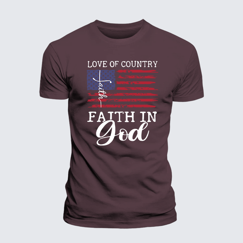 Faith In God Jesus God Christian Premium Mercerized Cotton Tee