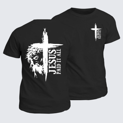 Jesus Paid It All Jesus God Christian Cotton T-Shirt
