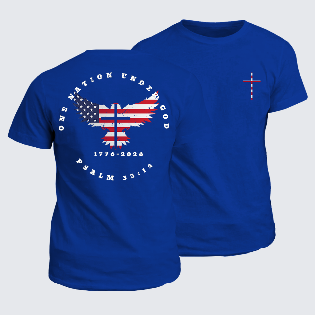 One Nation Under God Jesus God Christian Cotton T-Shirt