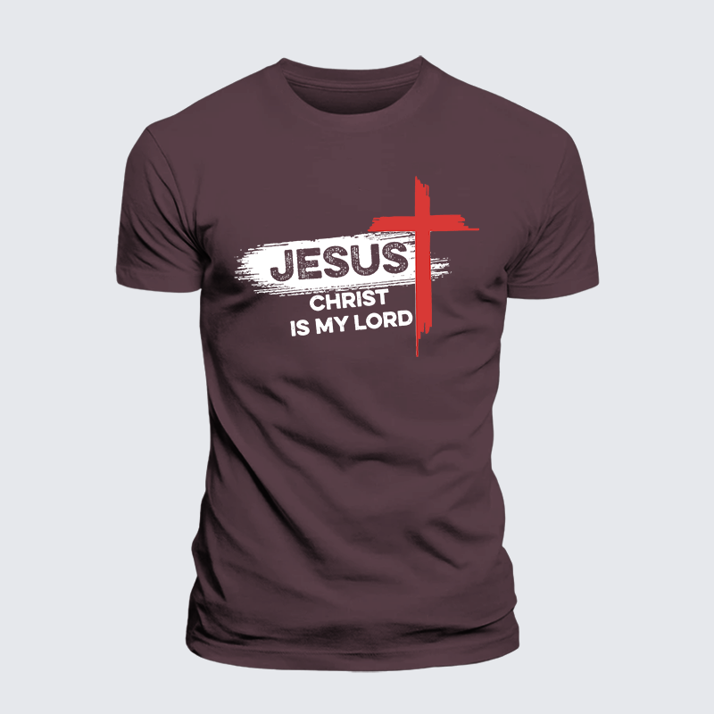 Jesus Christ Is My Lord Jesus God Christian Premium Mercerized Cotton Tee