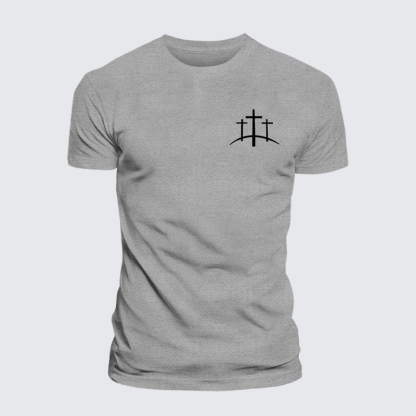 Cross Printed Jesus God Christian Cotton T-Shirt