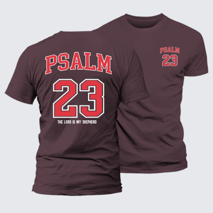 Psalm 23 Jesus God Christian Premium Mercerized Cotton Tee