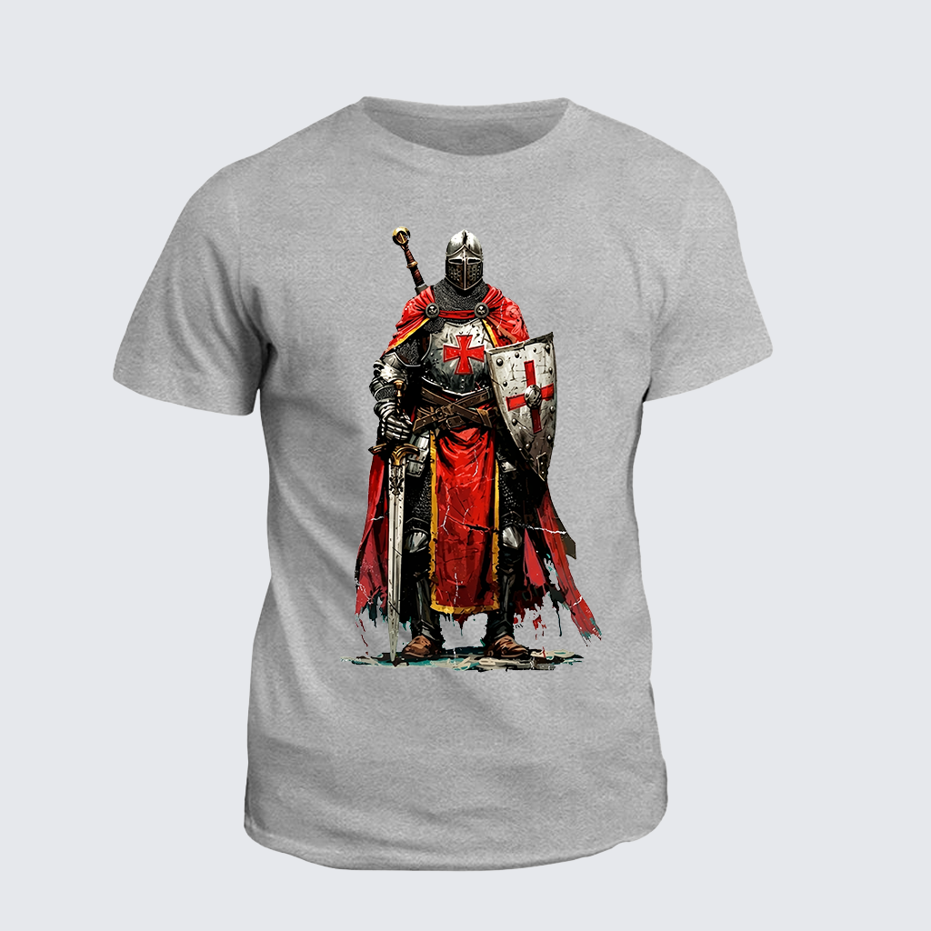 Crusaders Jesus God Christian Cotton T-Shirt