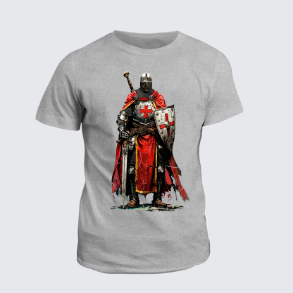 Crusaders Jesus God Christian Cotton T-Shirt