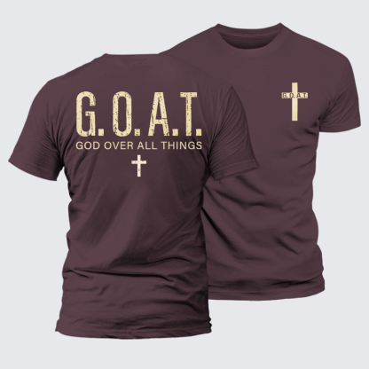 God over All Things Jesus God Christian Premium Mercerized Cotton Tee