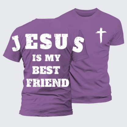 Jesus Is My Best Friend Jesus God Christian Premium Mercerized Cotton Tee