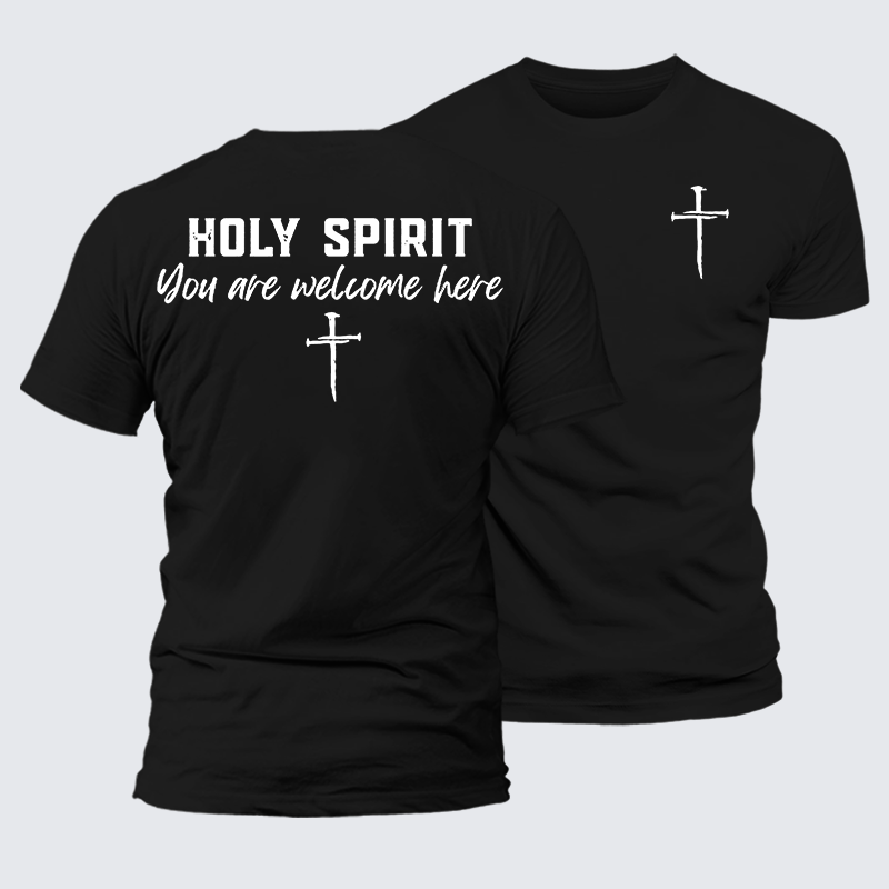 Man Of God Husband Dad Jesus God Christian Cotton T-Shirt