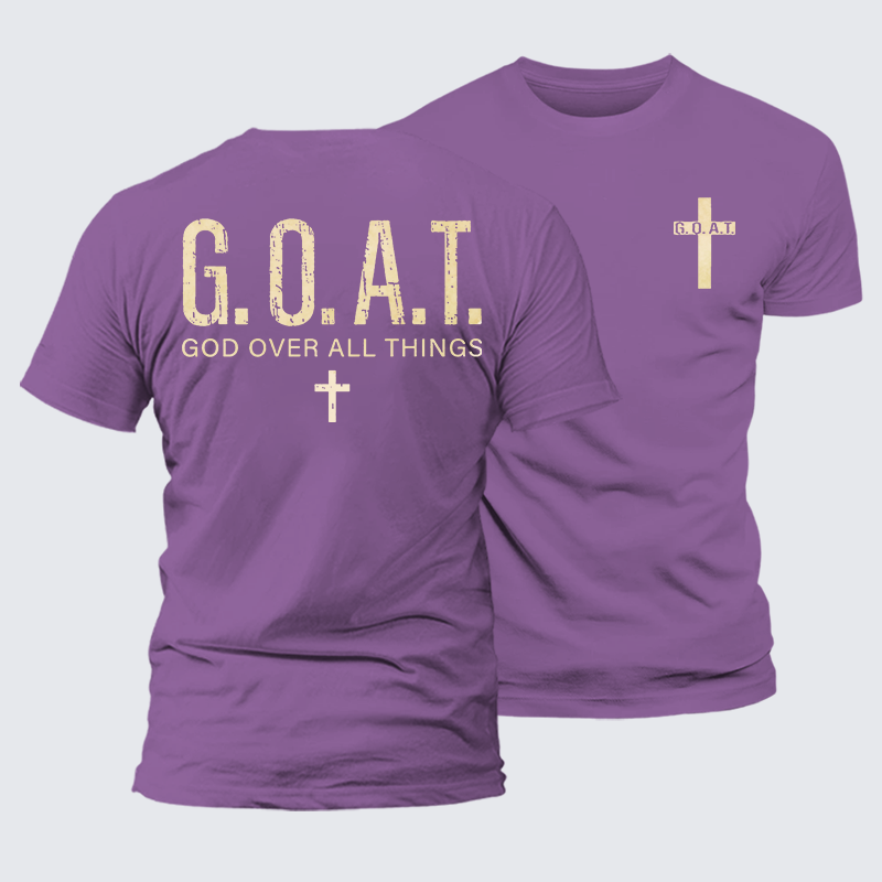 God over All Things Jesus God Christian Premium Mercerized Cotton Tee