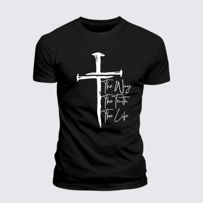Jesus The Way The Truth The Life Jesus God Christian Cotton T-Shirt
