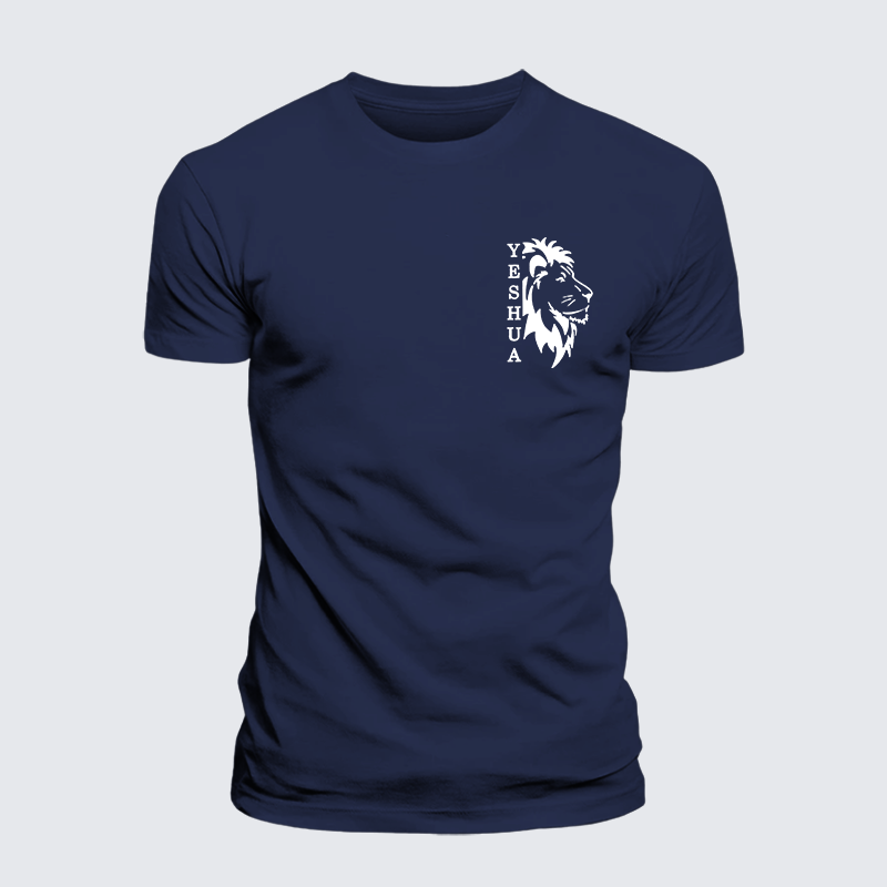 Yeshua Lion Jesus God Christian Premium Mercerized Cotton Tee
