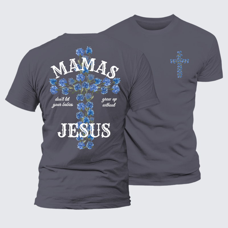 Blossoms Of Faith And Love Jesus God Christian Premium Mercerized Cotton Tee
