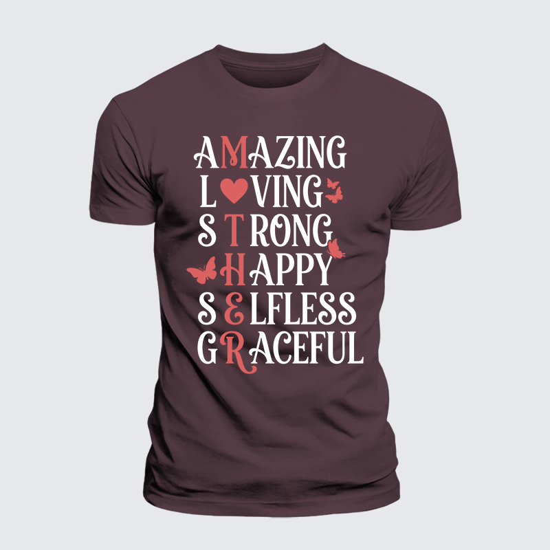 Amazing Mother Jesus God Christian Premium Mercerized Cotton Tee