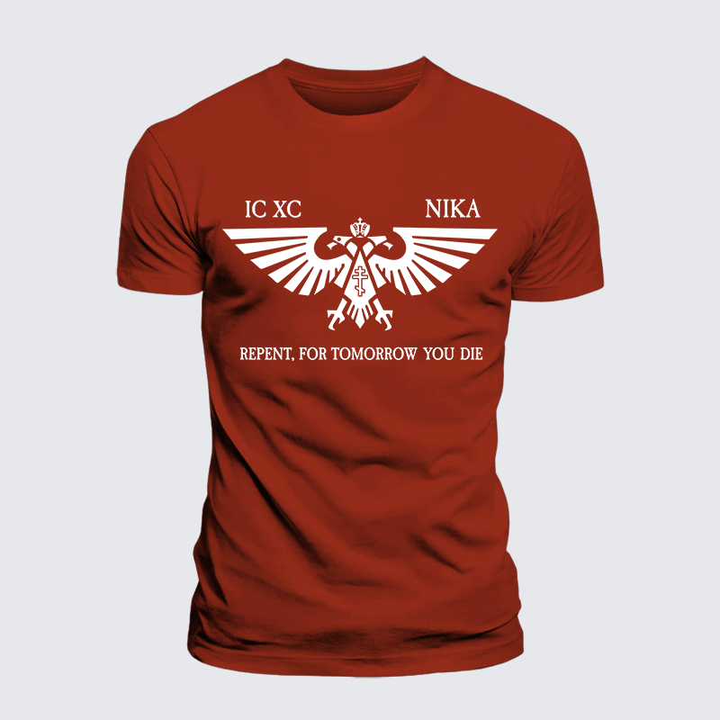 Orthodox Warhammer Jesus God Christian Premium Mercerized Cotton Tee