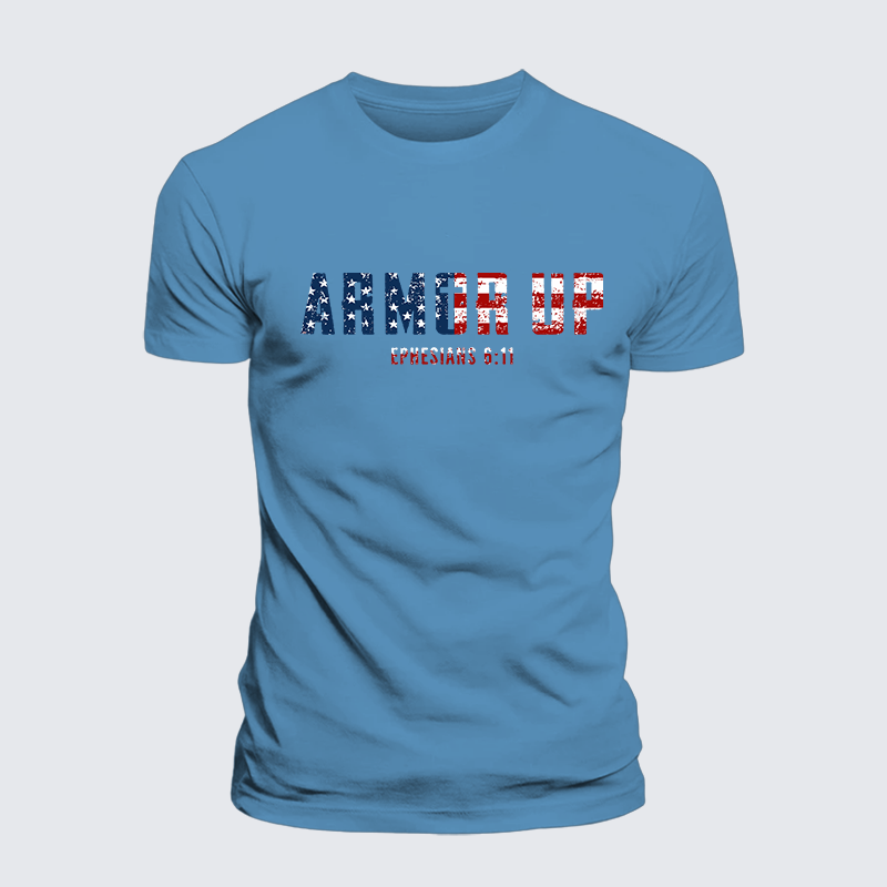 Armor Up Jesus God Christian Premium Mercerized Cotton Tee