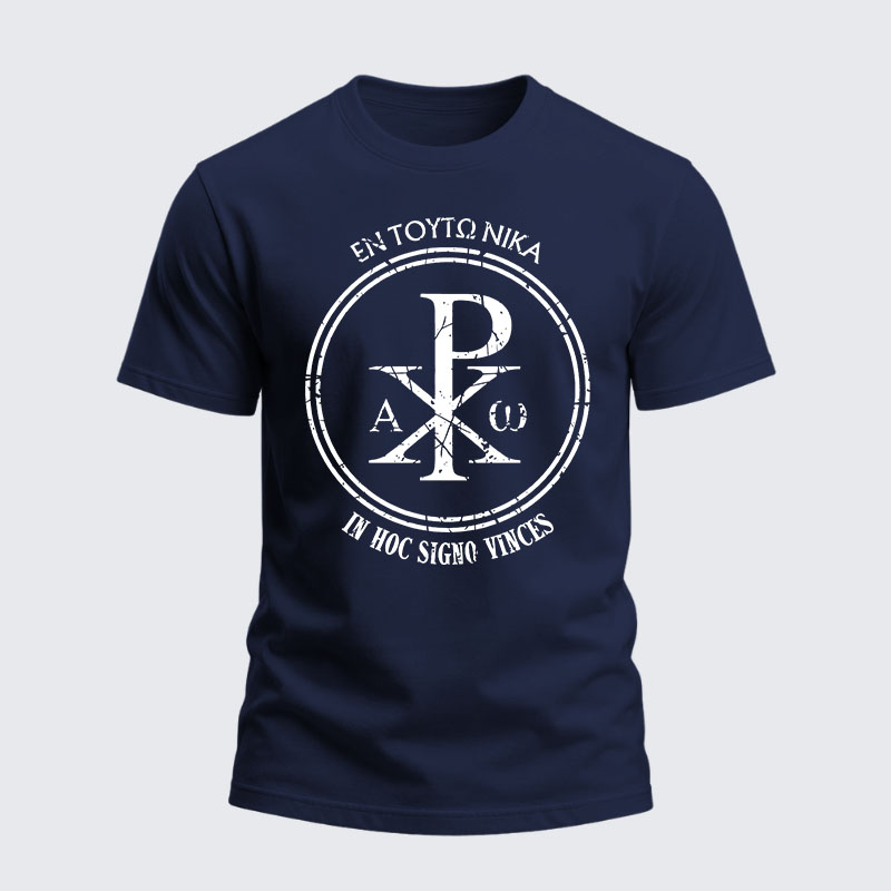Heavyweight Cotton Tee -  In This Sign Conquer