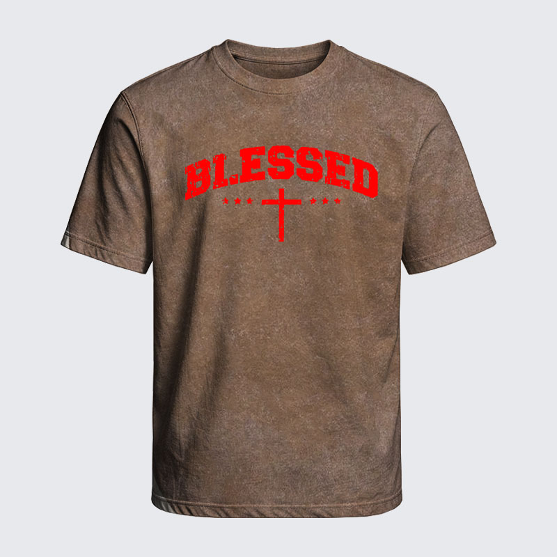 Washed T-Shirt - Blessed Cross