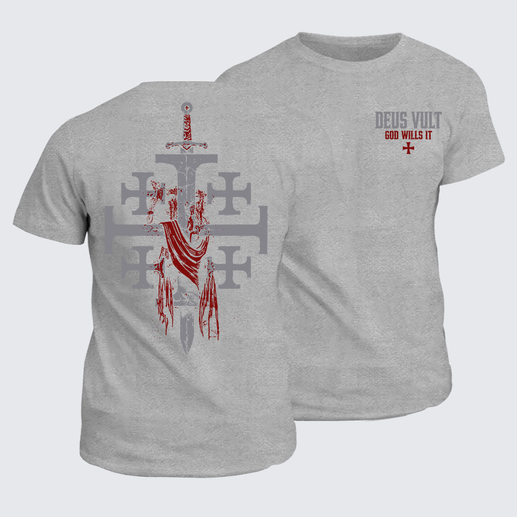 Classic Cotton Tee -  Deus Vult: God Wills It