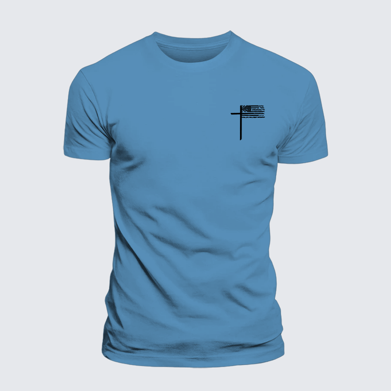 Cross Jesus God Christian Premium Mercerized Cotton Tee