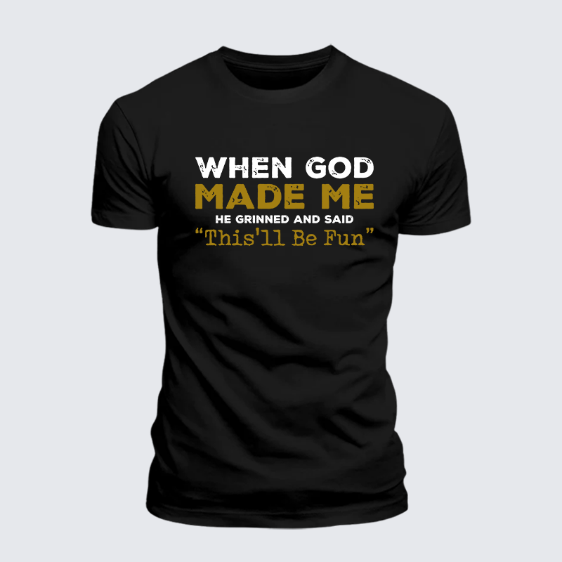 Man Of God Husband Dad Jesus God Christian Cotton T-Shirt