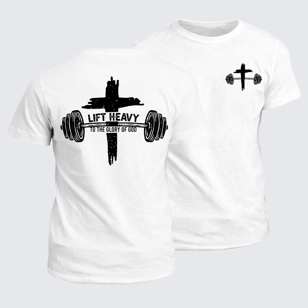 Man Of God Husband Dad Jesus God Christian Cotton T-Shirt