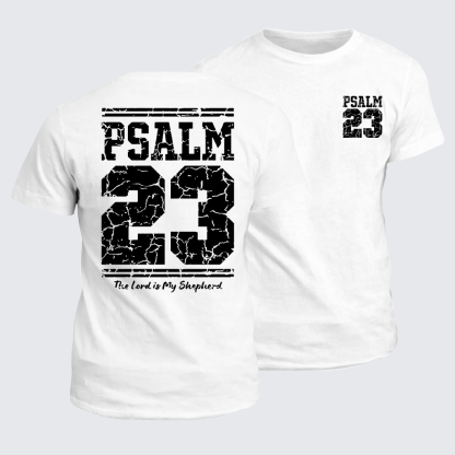 Psalm 23 The Lord Is My Shepherd Jesus God Christian Cotton T-Shirt