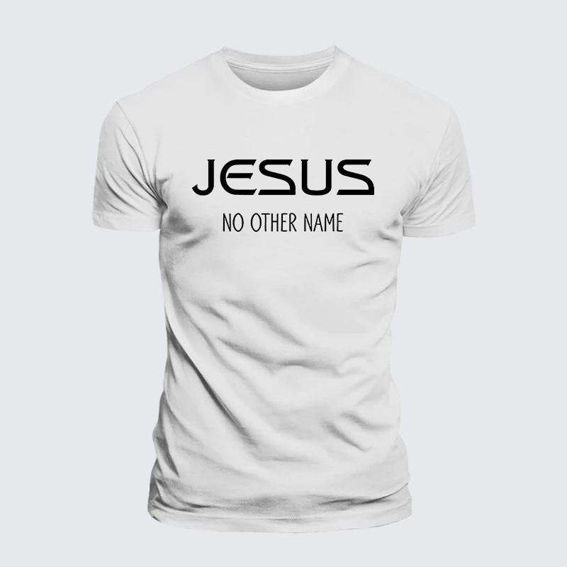 Jesus No Other Name Jesus God Christian Premium Mercerized Cotton Tee