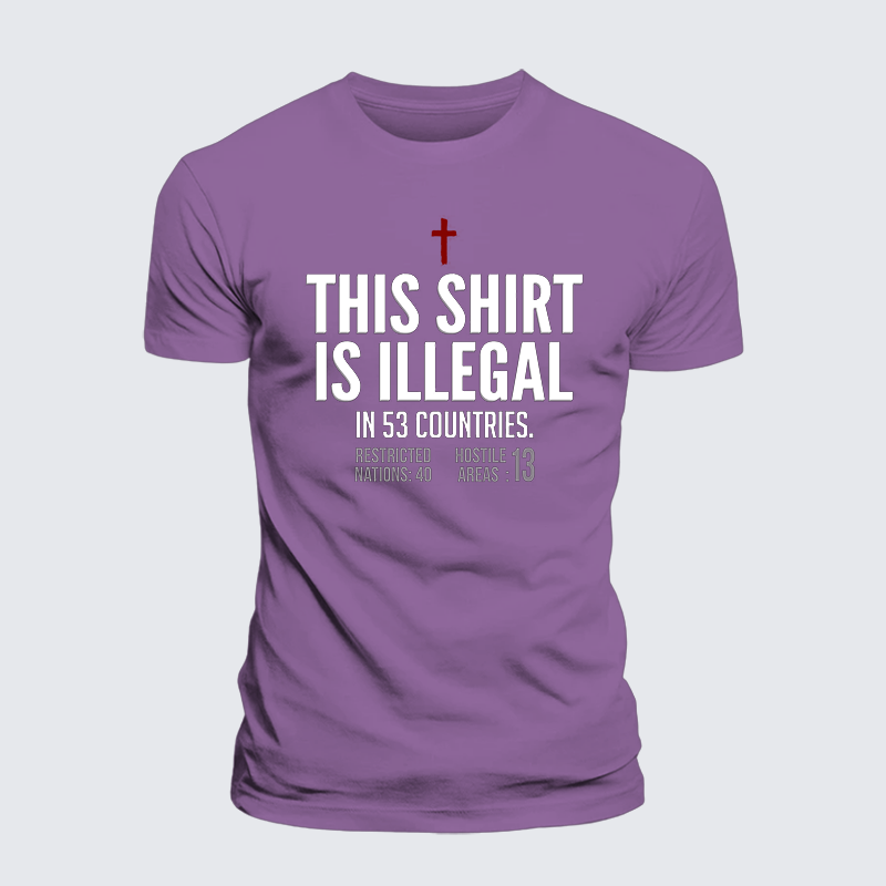 This Shirt is Illegal Jesus God Christian Premium Mercerized Cotton Tee
