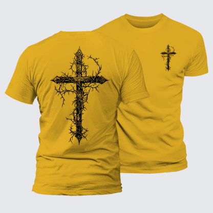 Cross Jesus God Christian Premium Mercerized Cotton Tee