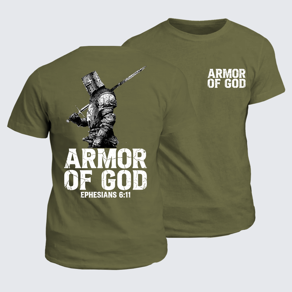 Armor of God Jesus God Christian Cotton T-Shirt