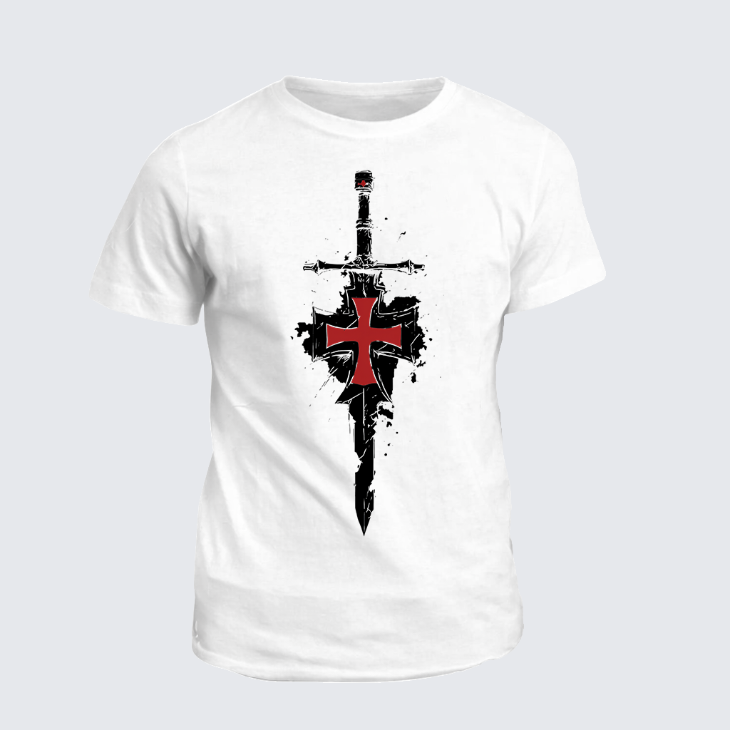 Holy Shield Jesus God Christian Cotton T-Shirt
