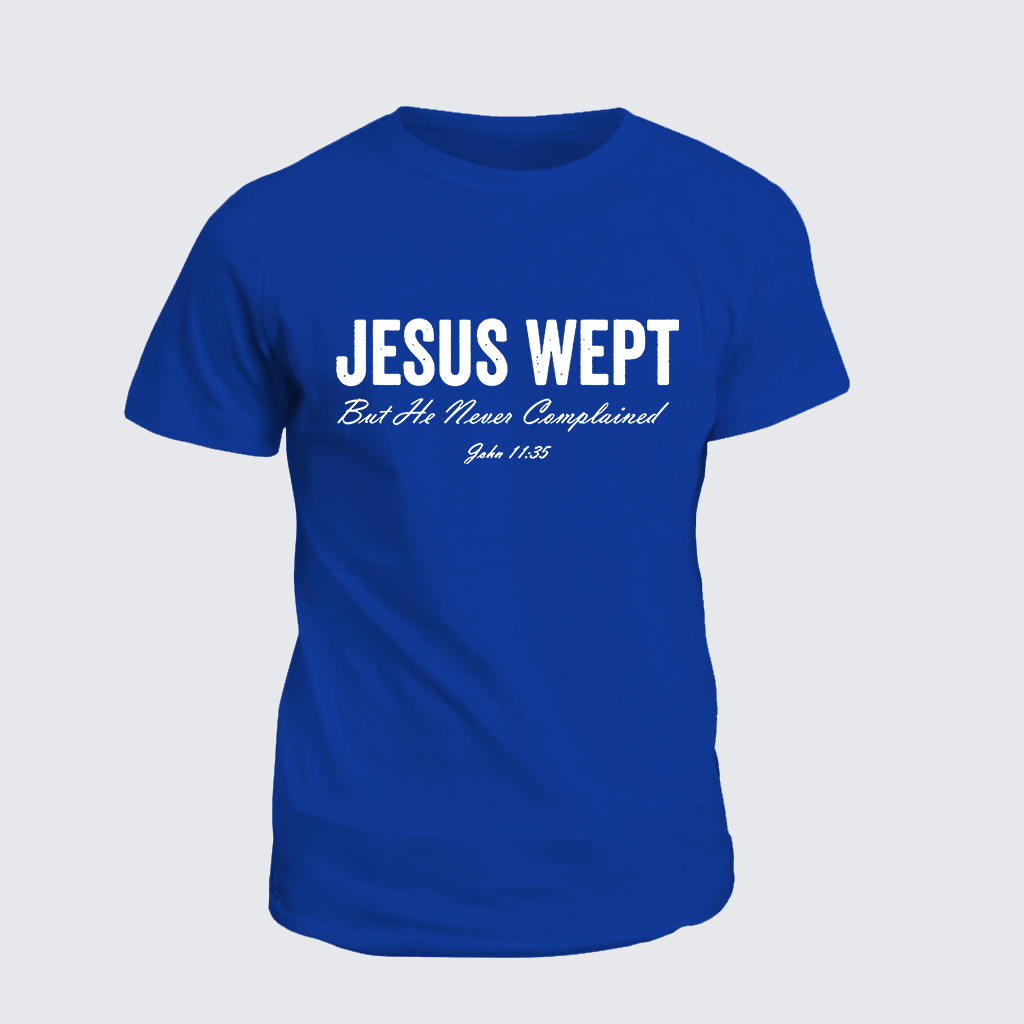 Jesus Wept Jesus God Christian Cotton T-Shirt