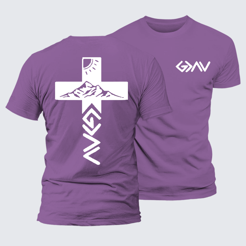 God is Greater than the Highs & Lows Jesus God Christian Premium Mercerized Cotton Tee