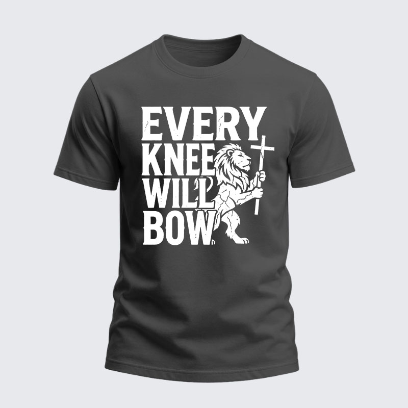 Heavyweight Cotton Tee - Every Knee Will Bow