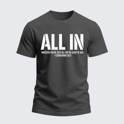 Heavyweight Cotton Tee - All In 1 Corinthians 10:31
