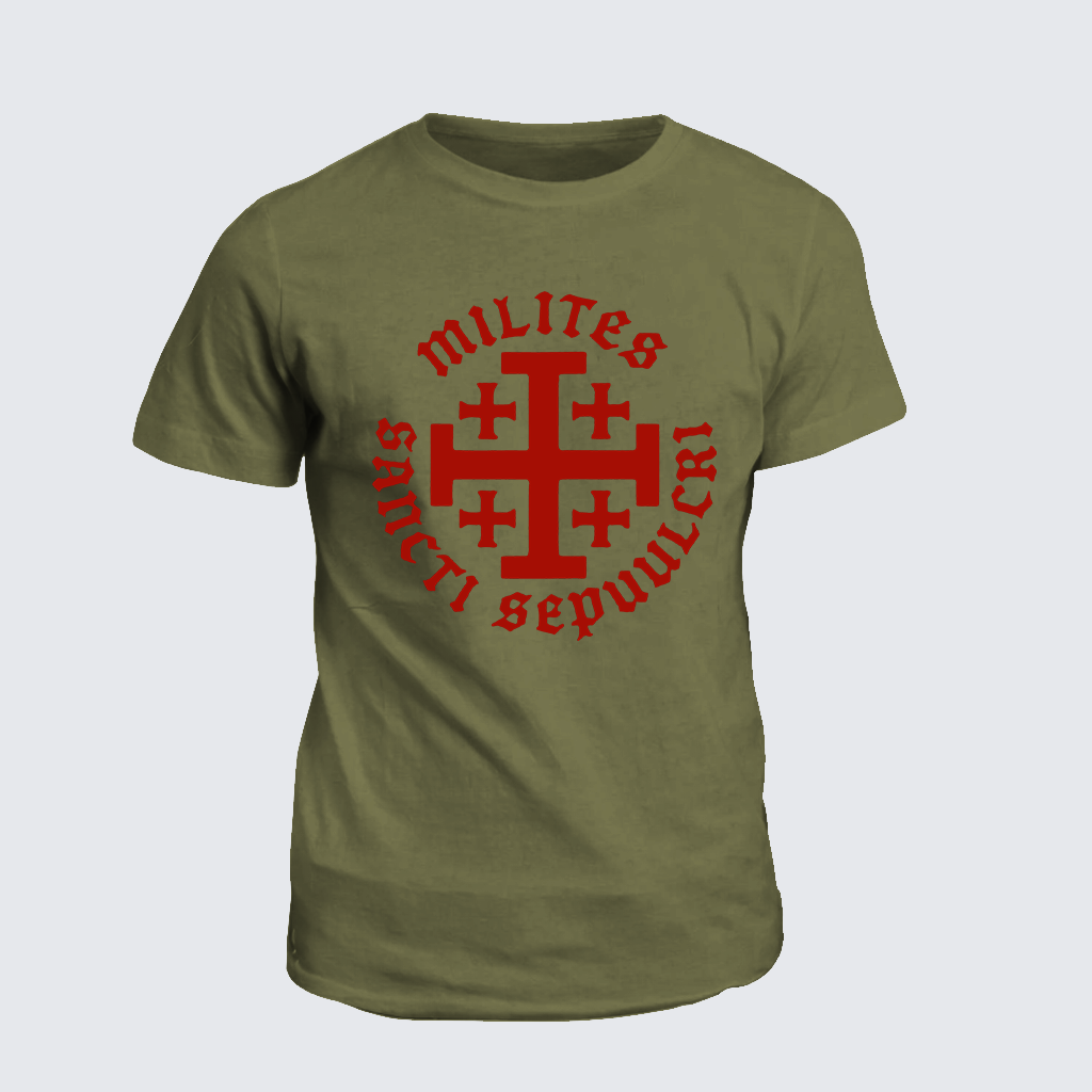 Knight Templar Order of the Holy Sepulchre Jesus God Christian Cotton T-Shirt