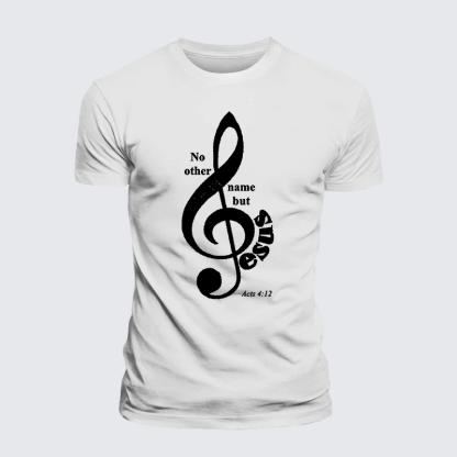 ACTS 4:12 Jesus God Christian Premium Mercerized Cotton Tee