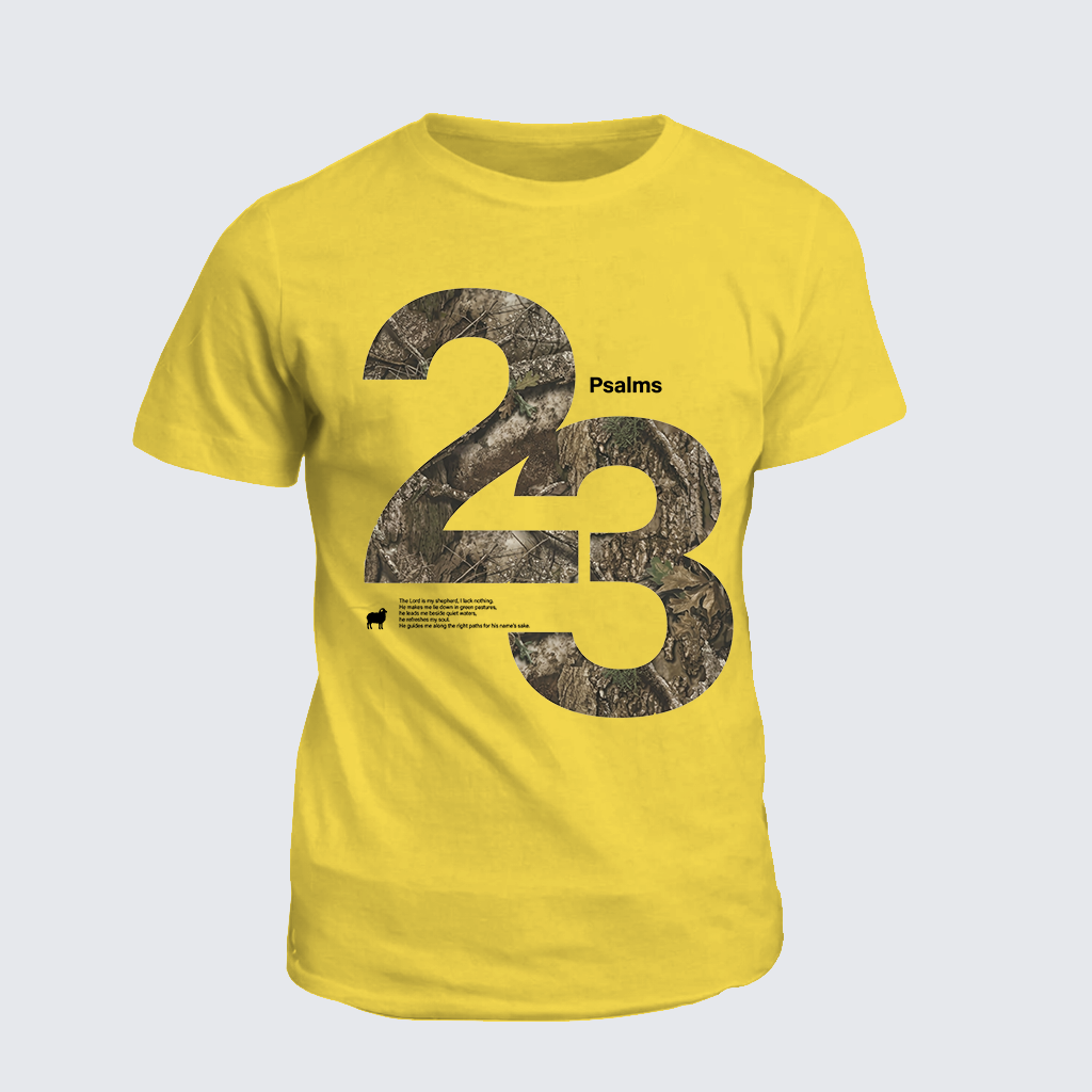 Psalm 23 Jesus God Christian Cotton T-Shirt