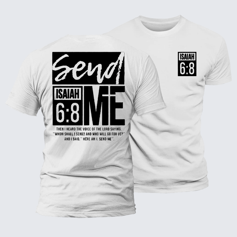 Send Me  Jesus God Christian Premium Mercerized Cotton Tee
