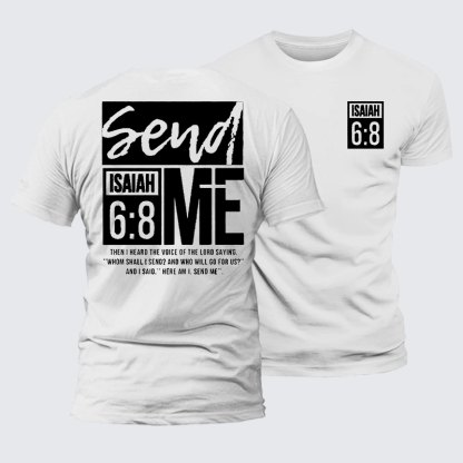 Send Me  Jesus God Christian Premium Mercerized Cotton Tee
