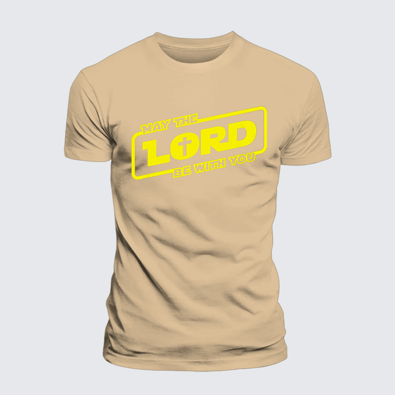 Lord Be With You Jesus God Christian Premium Mercerized Cotton Tee