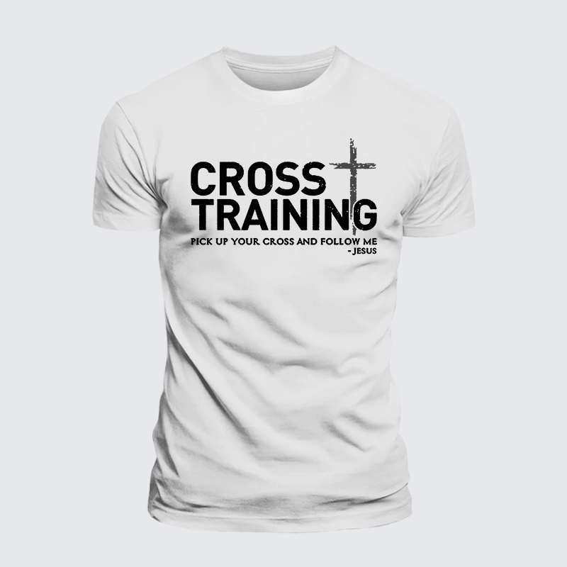 Cross Training Jesus God Christian Premium Mercerized Cotton Tee