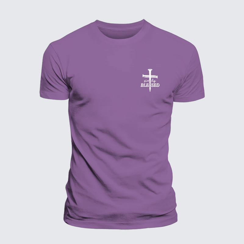 Simply Blessed Jesus God Christian Premium Mercerized Cotton Tee