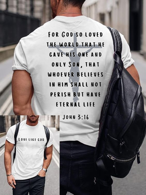 Love Like God Jesus God Christian Cotton T-Shirt