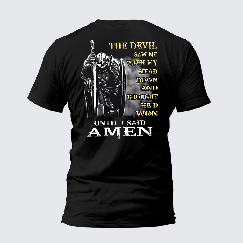 Man Of God Husband Dad Jesus God Christian Cotton T-Shirt