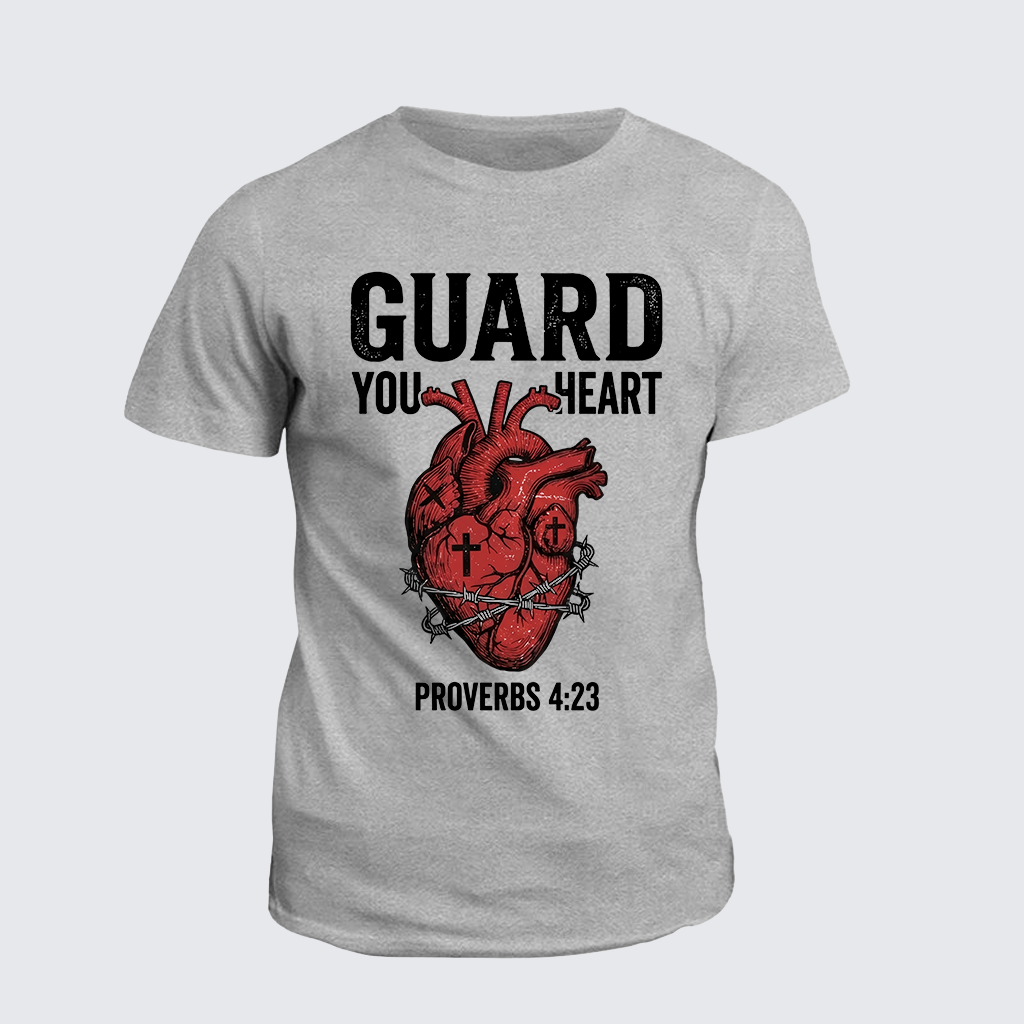 Guard Your Heart Jesus God Christian Cotton T-Shirt