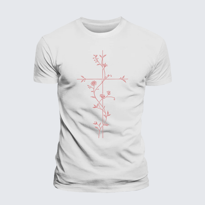 Grace in Bloom Jesus God Christian Premium Mercerized Cotton Tee