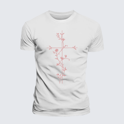 Grace in Bloom Jesus God Christian Premium Mercerized Cotton Tee