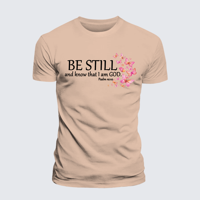 Be Still And Know That I Am God Jesus God Christian Premium Mercerized Cotton Tee