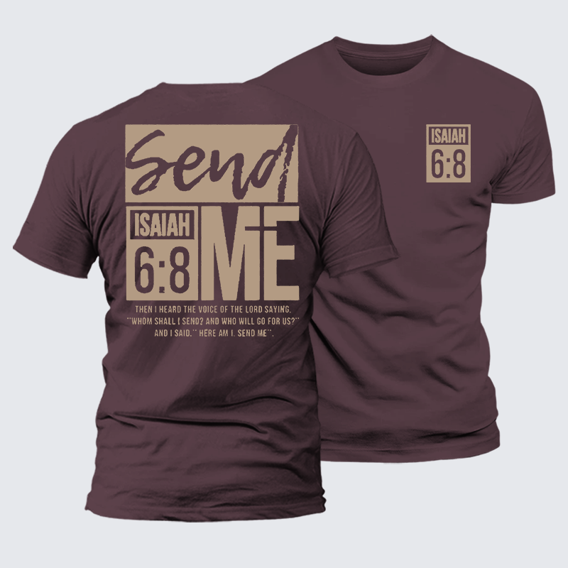 Send Me  Jesus God Christian Premium Mercerized Cotton Tee